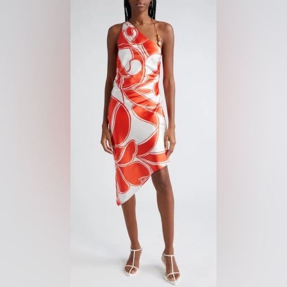 SIR the Label Ramona Asymmetrical Bias Dress - Mariposa Lily SZ 2 US 6 New - Picture 14 of 16